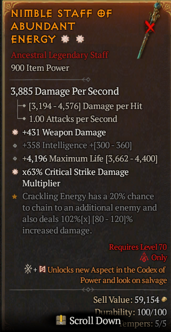 Legendary Staff Weapon Dmg(GA) CDM(GA) // S13 24/7 Online Acc#1-Kingg18