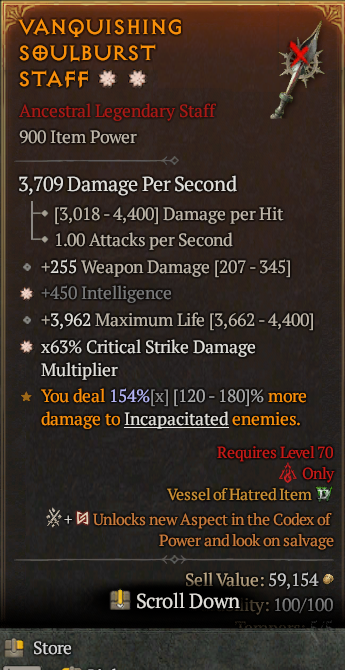 Legendary Staff Int(GA) Life/HP(GA) CDM// S13 24/7 Online Acc#1-Kingg111