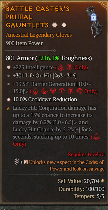 Legendary Gloves Int(GA) CDR(GA) // S13 24/7 Online Acc#1-Kingg23