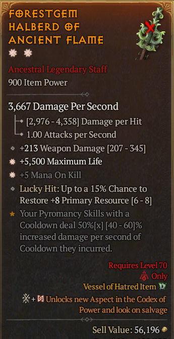 Legendary Staff Life/HP(GA) Mana/Kill(GA) // S13 24/7 Online Acc#1-Kingg210