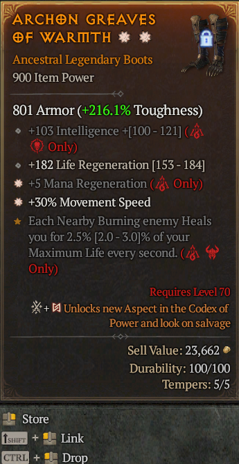 Legendary Boots Mana Regen(GA) MS(GA) // S13 24/7 Online Acc#1-Kingg34