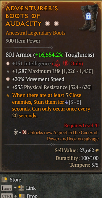 Legendary Boots Int(GA) MS(GA) // S13 24/7 Online Acc#1-Kingg37