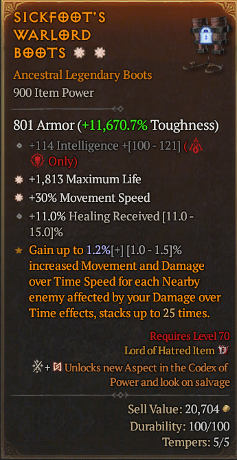 Legendary Boots Life/HP(GA) MS(GA) // S13 24/7 Online Acc#1-Kingg310
