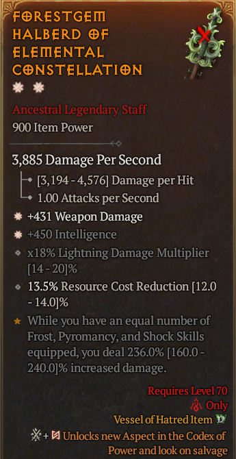 Legendary Staff Weapon Dmg(GA) Int(GA) // S13 24/7 Online Acc#1-Kinggg13