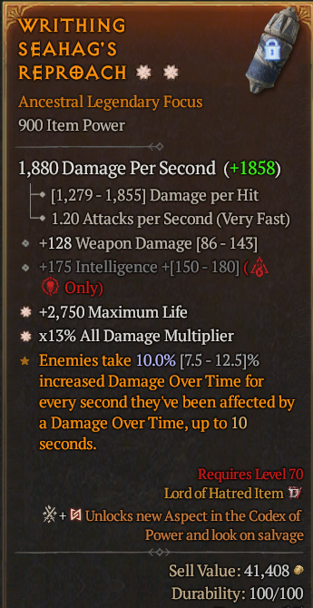 Legendary Focus Life/HP(GA) AD(GA) // S13 24/7 Online Acc#1-Kinggg18