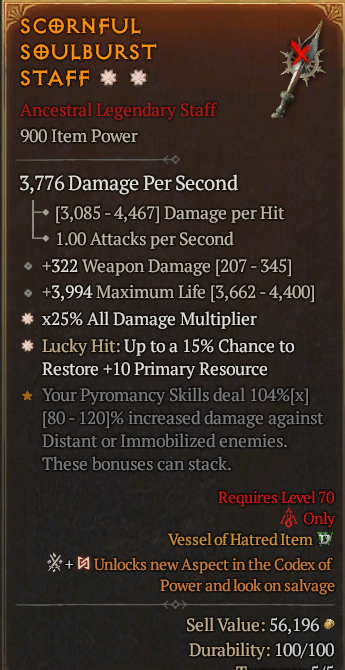 Legendary Staff AD(GA) Lucky 15% Res(GA) // S13 24/7 Online Acc#1-Kinggg22