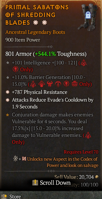 Legendary Boots Phys Res(GA) Evade Reduct(GA) // S13 24/7 Online Acc#1-Kinggg27
