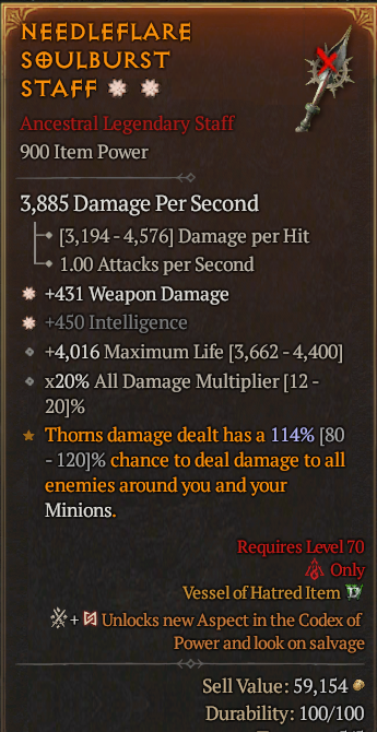 Legendary Staff Weapon Dmg(GA) Int(GA) // S13 24/7 Online Acc#1-Kinggg210