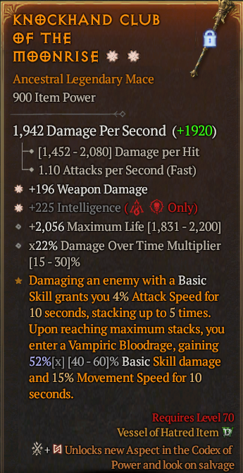 Legendary Mace Weapon Dmg(GA) Int(GA) // S13 24/7 Online Acc#1-Kinggg36