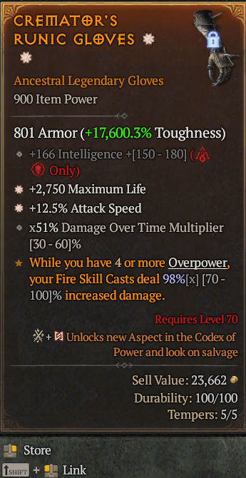 Legendary Gloves Life/HP(GA) IAS/AS(GA) // S13 24/7 Online Acc#1-Legendary427