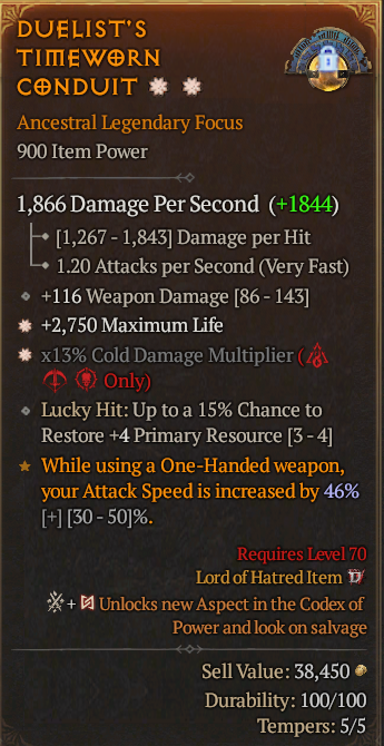 Legendary Focus Life/HP(GA) Cold Multi(GA) // S13 24/7 Online Acc#1-Legendary432