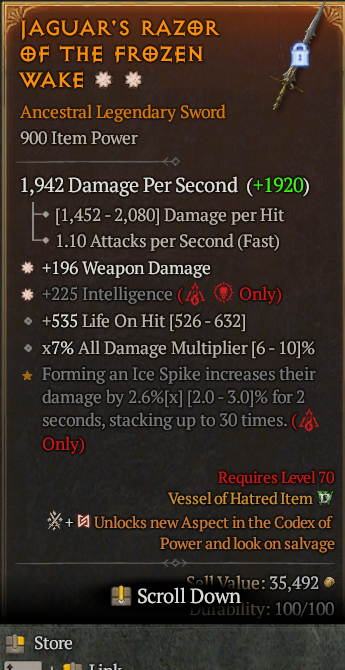 Legendary Sword Weapon Dmg(GA) Int(GA) // S13 24/7 Online Acc#1-Legendary4311
