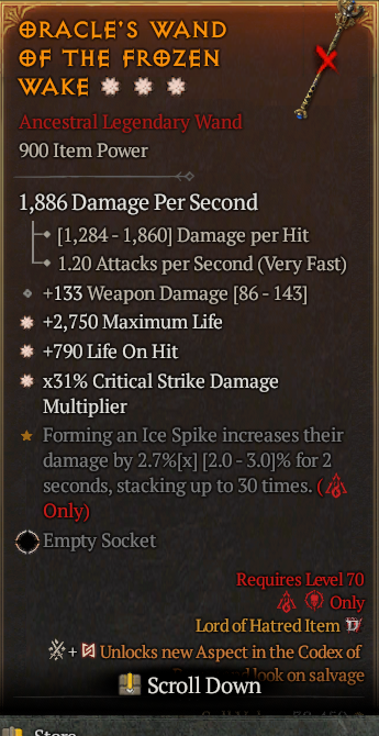 Legendary Wand Life/HP(GA) LoH(GA) CDM// S13 24/7 Online Acc#1-Legendary516
