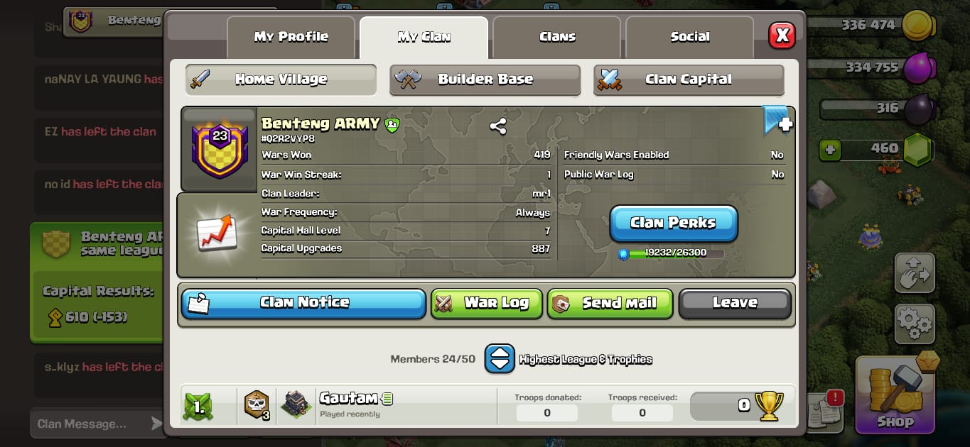 🔥 Clan Level 23 | Positive War Log | 416 War Wins