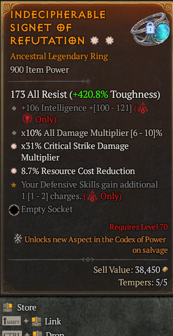 Legendary Ring CDM(GA) RCR(GA) // S13 24/7 Online Acc#1-Legendary612
