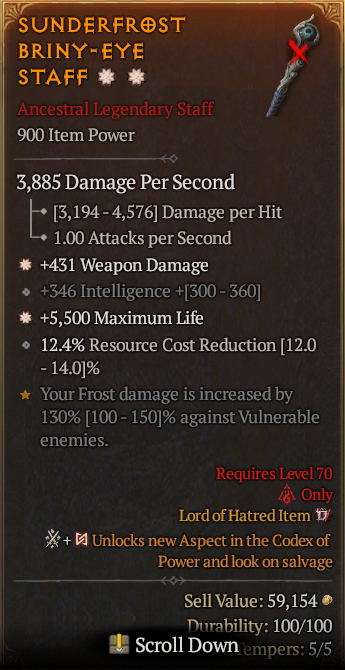 Legendary Staff Weapon Dmg(GA) Life/HP(GA) // S13 24/7 Online Acc#1-Legendary621
