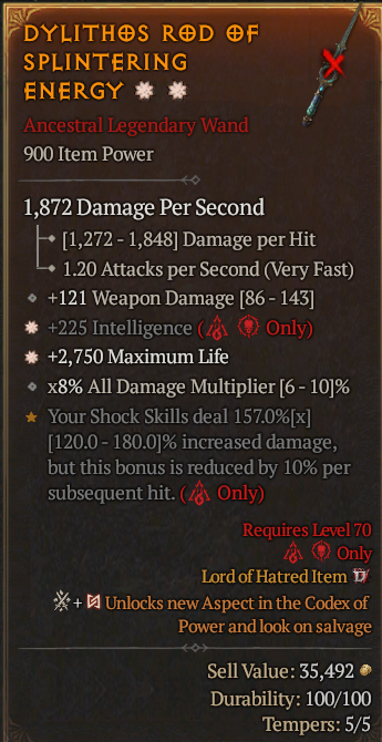 Legendary Wand Int(GA) AD(GA) // S13 24/7 Online Acc#1-Legendary622