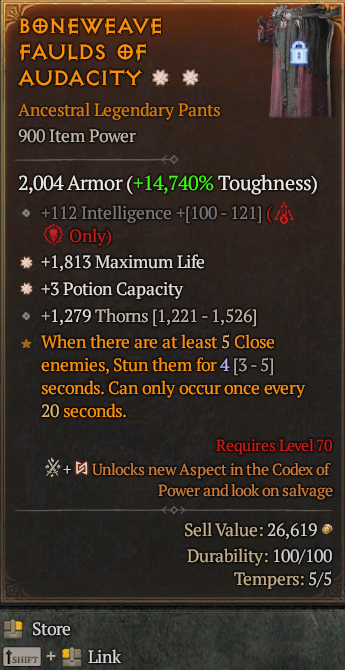 Legendary Pants Life/HP(GA) Pot(GA) // S13 24/7 Online Acc#1-Legendary629