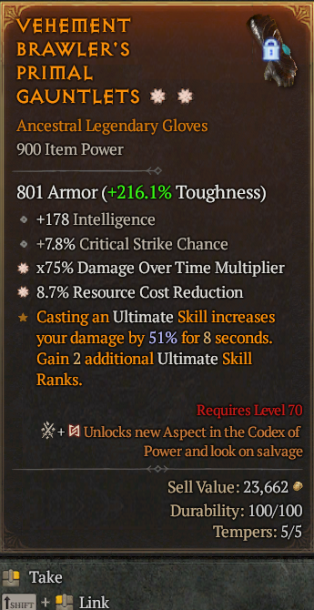 Legendary Gloves DoT Multi(GA) RCR(GA) // S13 24/7 Online Acc#2C125