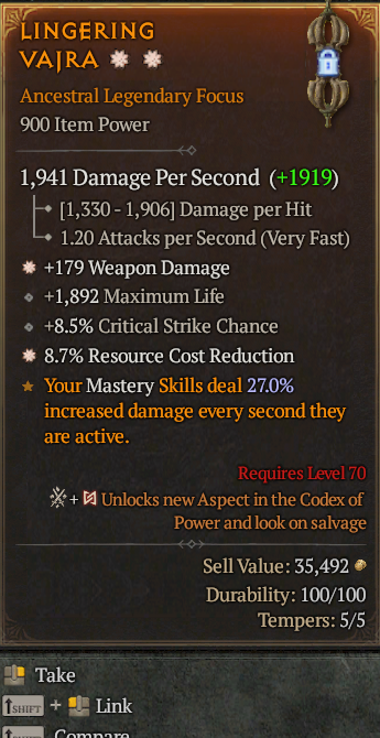 Legendary Focus Weapon Dmg(GA) RCR(GA) // S13 24/7 Online Acc#2C131