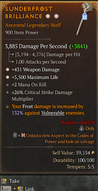 Legendary Staff Weapon Dmg(GA) Life/HP(GA) // S13 24/7 Online Acc#2C138
