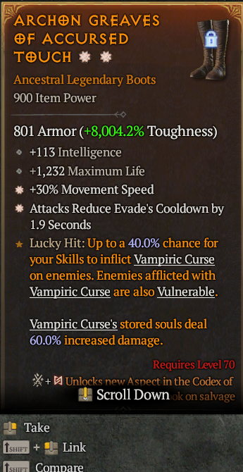Legendary Boots MS(GA) Evade CDR(GA) // S13 24/7 Online Acc#2C223