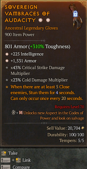 Legendary Gloves Int(GA) Armor(GA) // S13 24/7 Online Acc#2C238