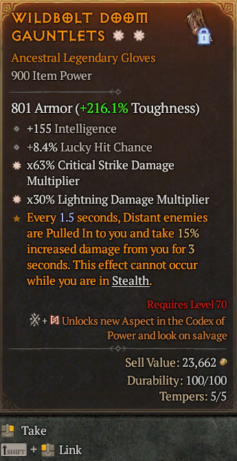 Legendary Gloves CDR(GA) Lightning Multi(GA) // S13 24/7 Online Acc#2C313