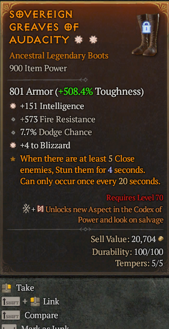 Legendary Boots Int(GA) Blizzard(GA) // S13 24/7 Online Acc#2C325