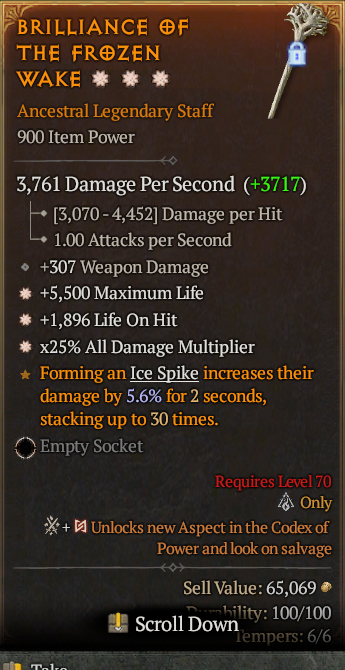 Legendary Staff Life/HP(GA) LoH(GA) AD// S13 24/7 Online Acc#2C442