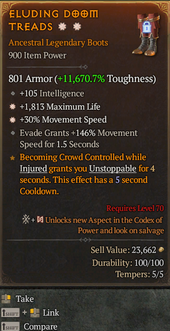 Legendary Boots Life/HP(GA) MS(GA) // S13 24/7 Online Acc#2C514
