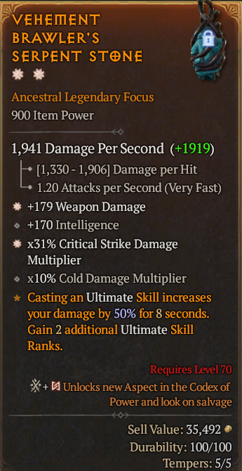 Legendary Focus Weapon Dmg(GA) CDM(GA) // S13 24/7 Online Acc#2C523