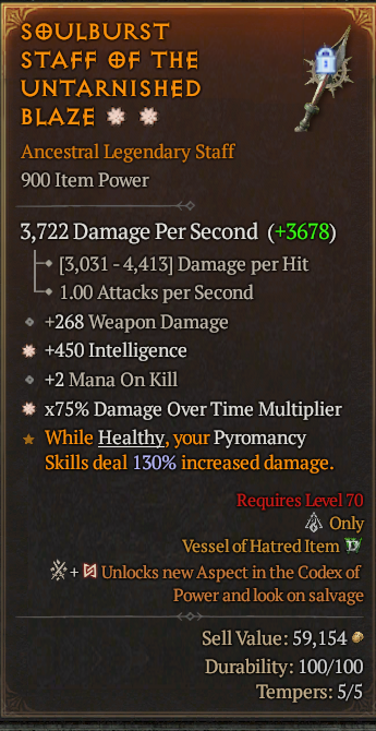 Legendary Staff Int(GA) DoT Multi(GA) // S13 24/7 Online Acc#2C525