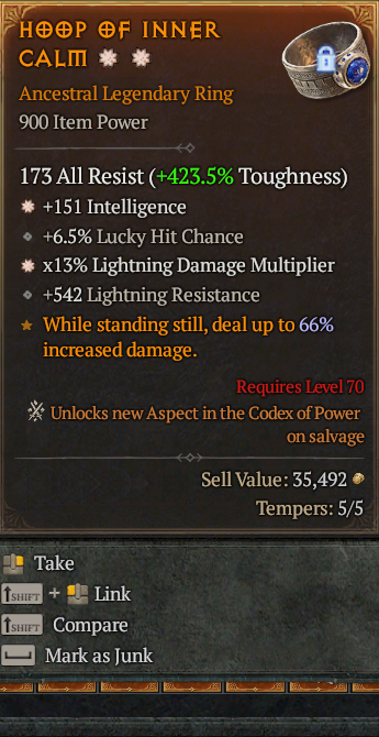 Legendary Ring Int(GA) Lightning Multi(GA) // S13 24/7 Online Acc#2C611