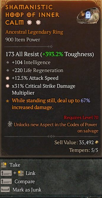 Legendary Ring IAS/AS(GA) CDM(GA) // S13 24/7 Online Acc#2C615