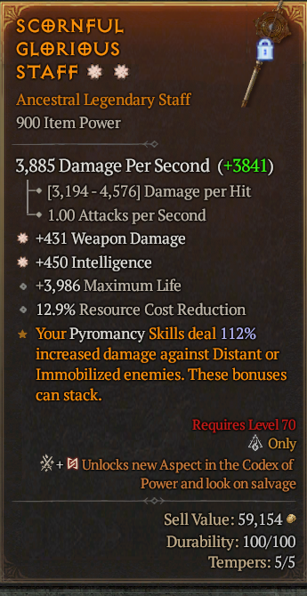 Legendary Staff Weapon Dmg(GA) Int(GA) // S13 24/7 Online Acc#2C635