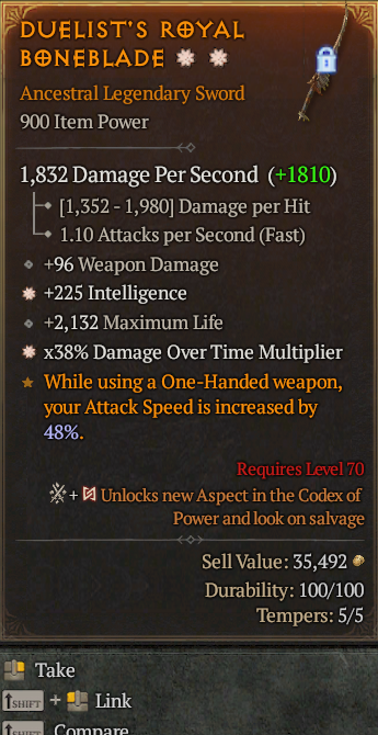 Legendary Sword Int(GA) DoT Multi(GA) // S13 24/7 Online Acc#2C636