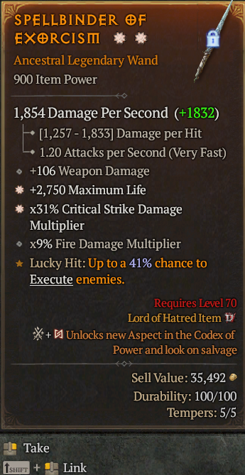 Legendary Wand Life/HP(GA) CDM(GA) // S13 24/7 Online Acc#2C639