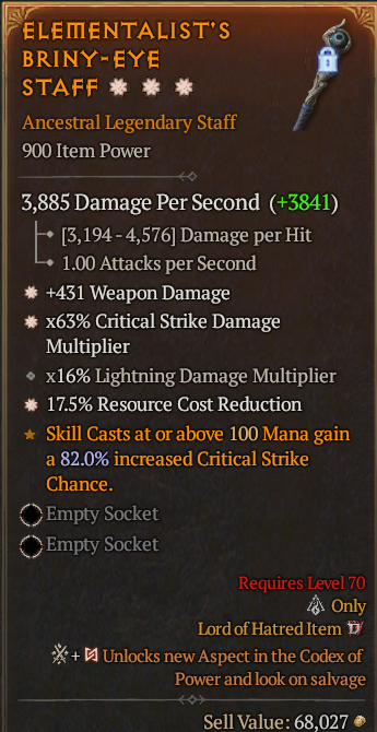 Legendary Staff Weapon Dmg(GA) CDM(GA) RCR// S13 24/7 Online Acc#2C656