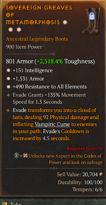 Legendary Boots Int(GA) Armor(GA) All Res// S13 24/7 Online Acc#2C746