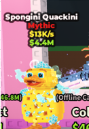✨ 13K/s ✨ Spongini Quackini Mythic| Steal A Brainrot ⚡ FAST DELIVERY⚡