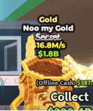 ✨ 16.8M/s ⭐ Gold Noo My Gold Secret | Steal A Brainrot ⚡ FAST DELIVERY ⚡