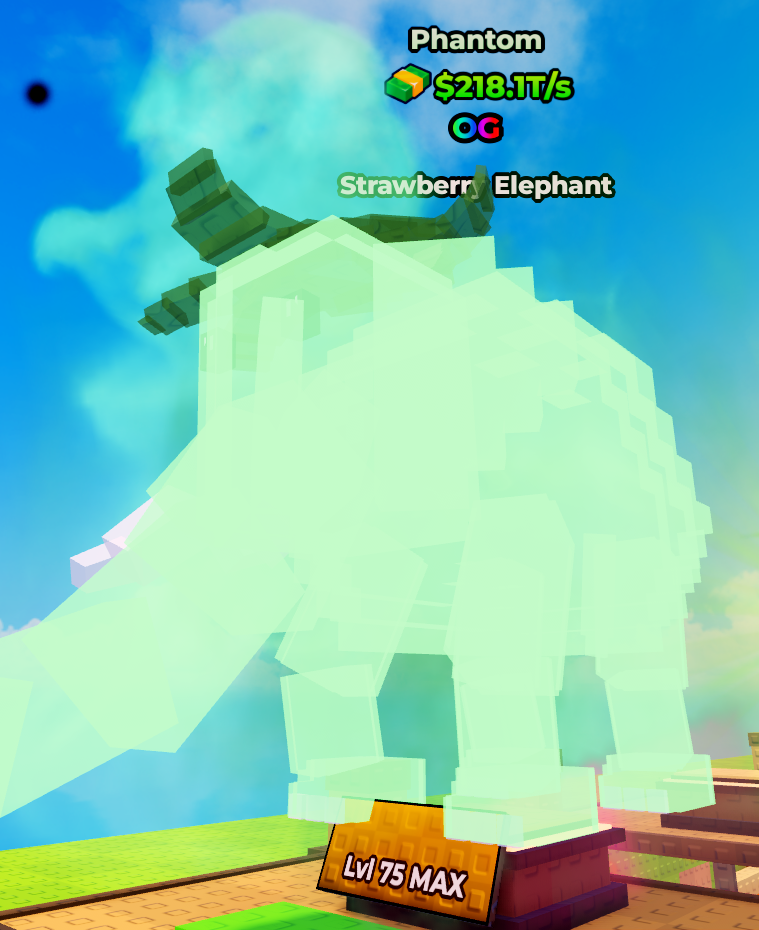 Strawberry Elephant Phantom Max Level 👻 | 218.1T/s 💸 | Kick a Lucky Block ⚡ | Fast Delivery ✅
