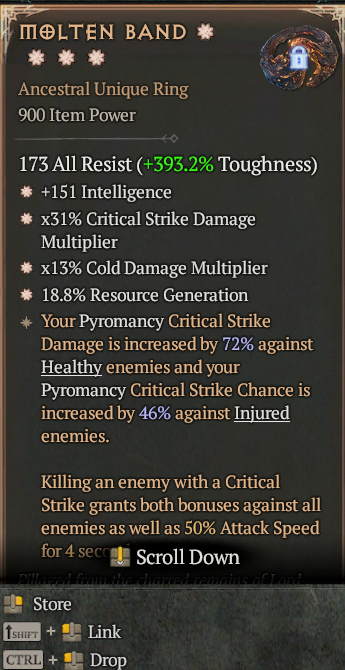 Molten Band 4GA ? Unique Ring ? Good Roll S13 24/7 Online Acc#2JINX35