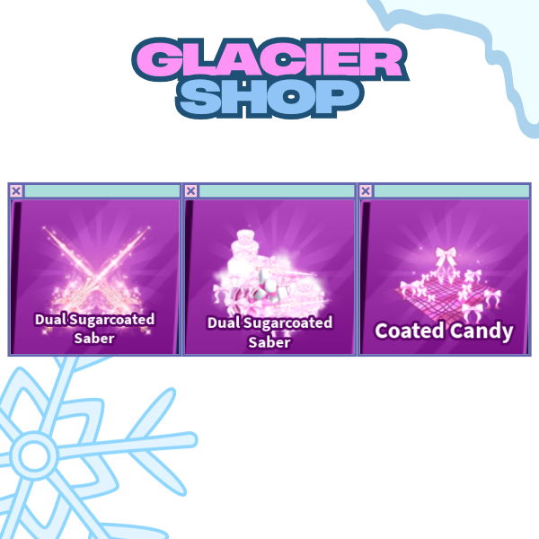 Dual Sugarcoated Saber + Explosion + Emote ( Limited Set )