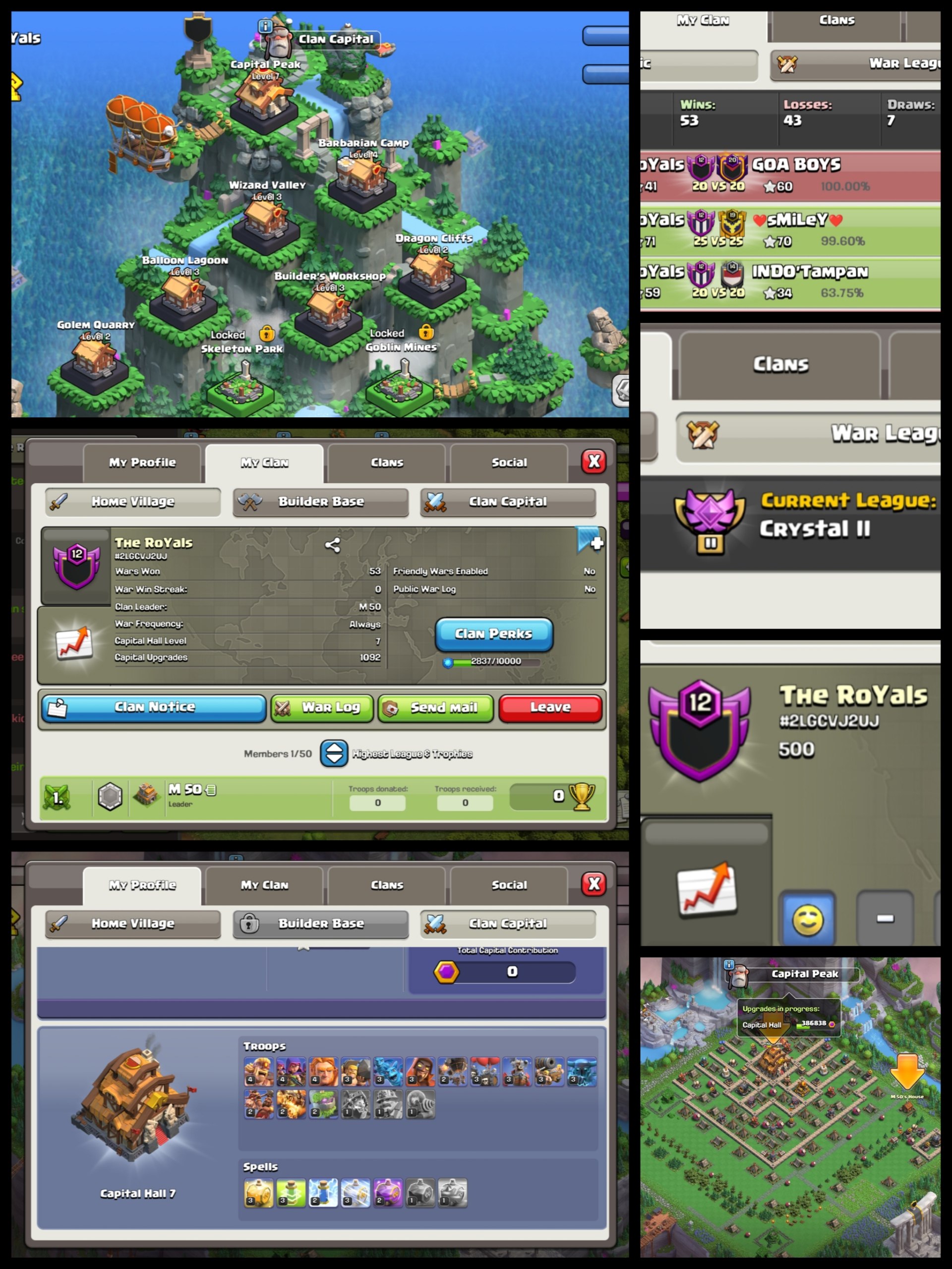 Level: 12 - Name: The Royals - League: Crystal 2 - CP: 07  - Rare & Premium English Name - No. 180