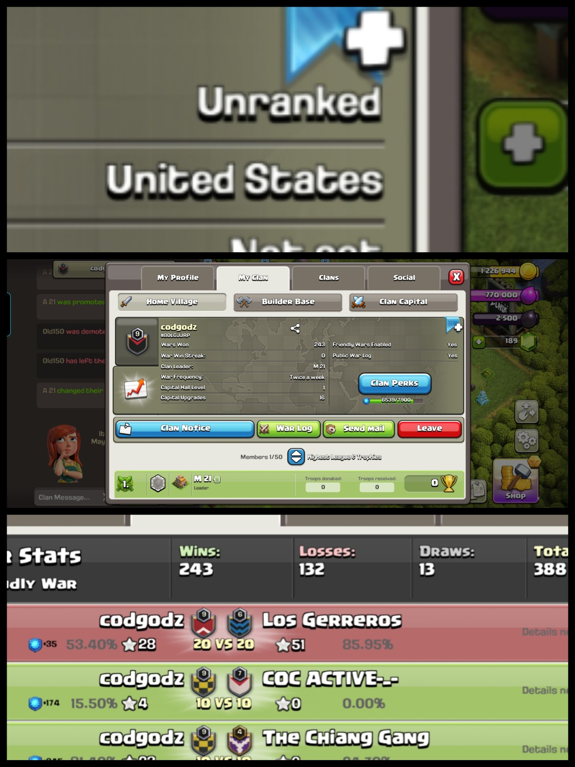 Level: 9 - Name: Codgodz - Rare League: Unranked - [2:1  War Log] - Rare & Single Word English Name - No. 202