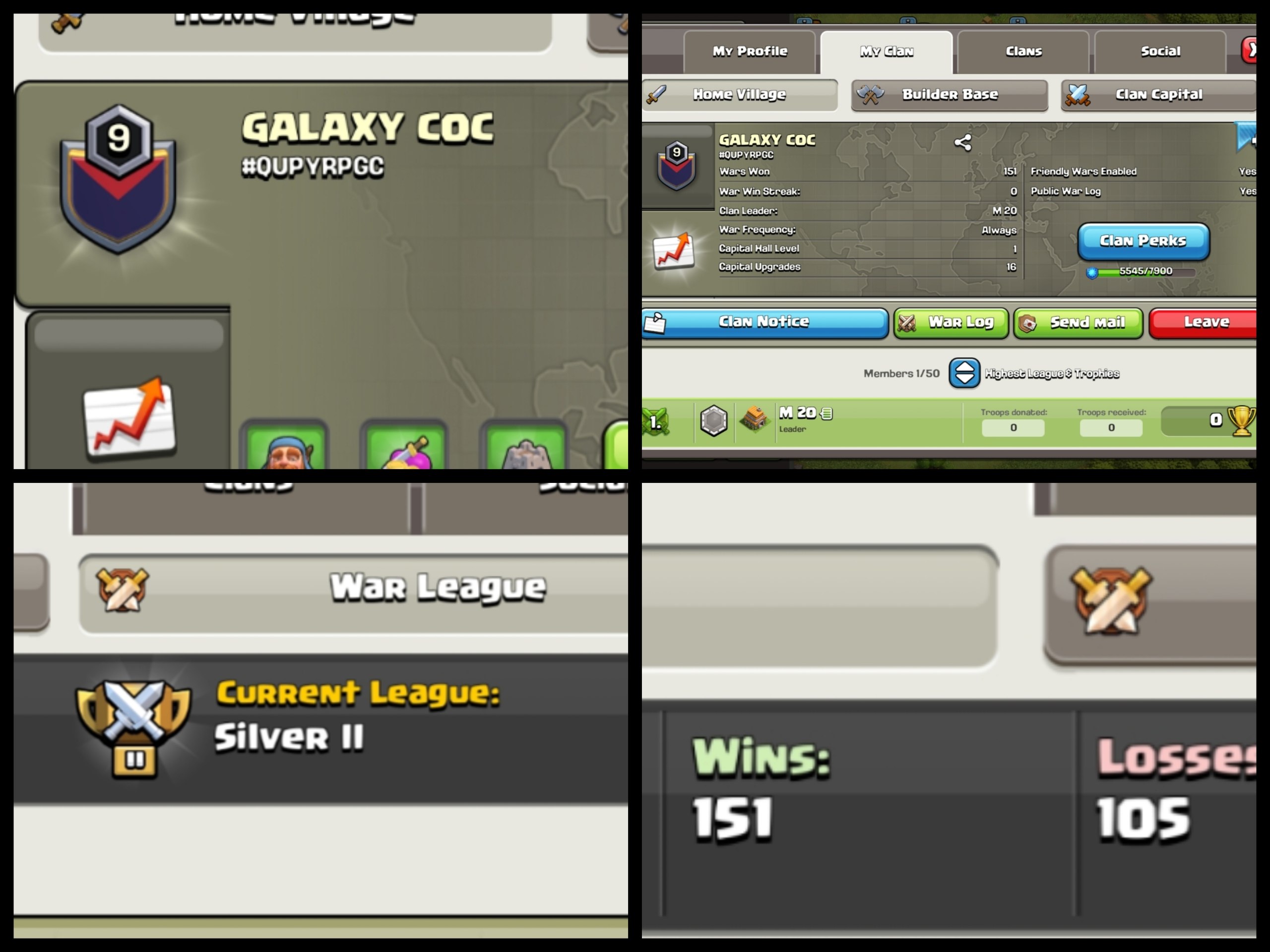Level: 9 - Name: Galaxy Coc - League: Silver 2 - [Positive War Log] - Rare & Premium English Name - No. 203