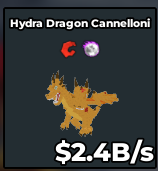 Hydra Dragon Cannelloni 2.4B/s + 2 Rare Traits!