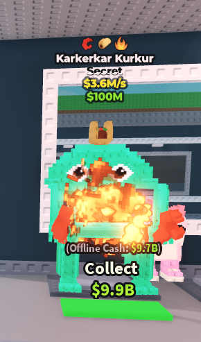 [ Secret ] Karkerkar Kurkur With Crab , Taco , Fire Trait 3.6M/Sec | Ready Unit✅ | INSTANT DELIVERY✅